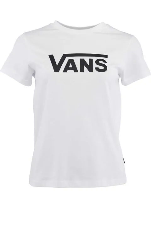 Vans Drop V SS Crew T-Shirt, White, M Donna