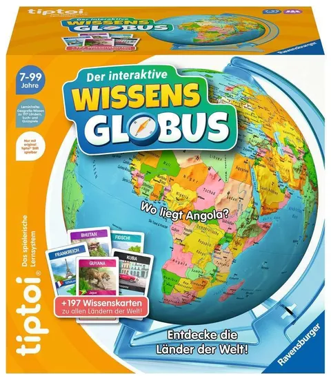 Ravensburger tiptoi game 00107 - Il globo interattivo della conoscenza - globo didattico