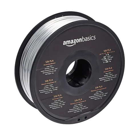Amazon Basics Filamento in PLA effetto seta per stampante 3D, 1,75 mm, in bobina da 1 kg