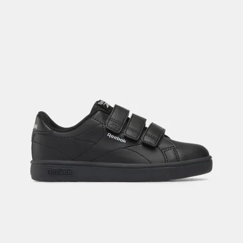 Reebok Sneaker Unisex per Bambini Court Clean Hook & Loop Straps, Black Black Grey1, 29 EU