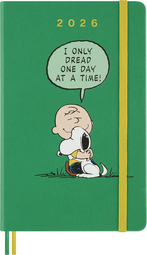 Moleskine Peanuts Daily Planner, Agenda Giornaliera 2026 12 Mesi, con Copertina Rigida