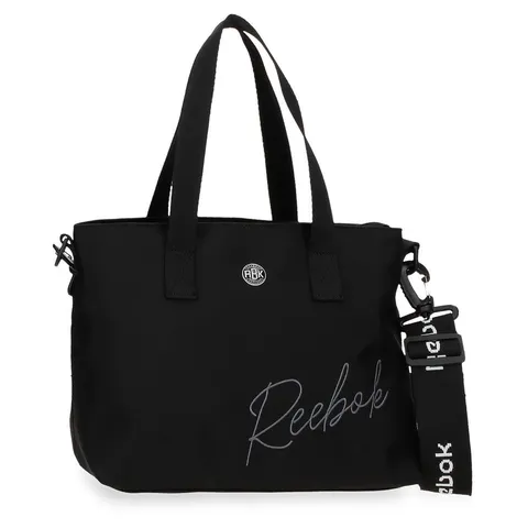 Reebok borsa a tracolla, 27 x 22 x 15 cm, poliestere, viola, nero, di Joumma Bags