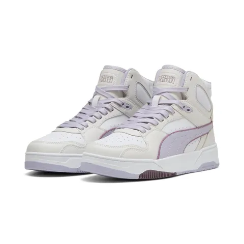 PUMA Unisex Rbd Break MidSneaker, Grigio Piuma Lilla Crush PUMA Bianco, 41 EU