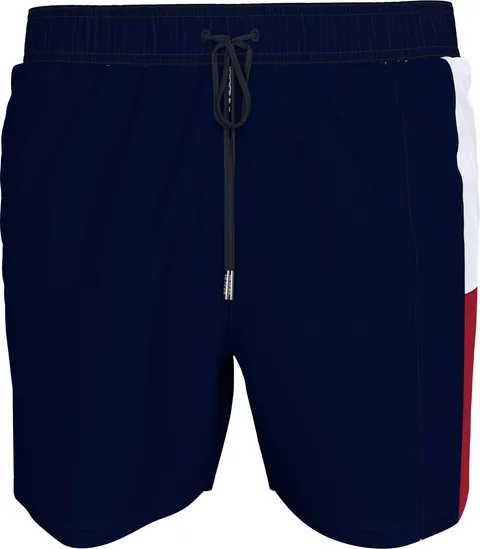Tommy Hilfiger Uomo Pantaloncino da Bagno Medium Drawstring con Coulisse, Blu (Desert