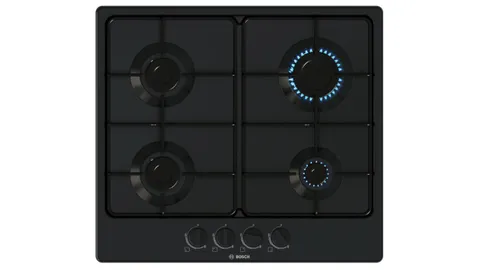Bosch PGP6B6K80 Serie 4, Piano cottura a gas, Manopole a ponticello: controllo