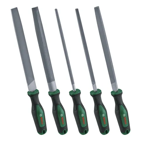 Bosch set di lime 5 pz. (robusto set di lime in metallo, contenente lime