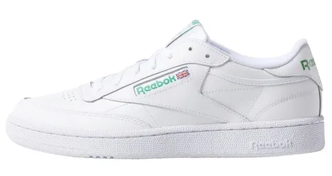 Reebok Club C 85, Sneaker Unisex - Adulto, Bianco Intense White Green, 44 EU