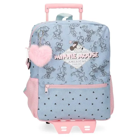 Disney Joumma Bags Minnie American Darling Zaino per bambini, blu e rosa, realizzato in