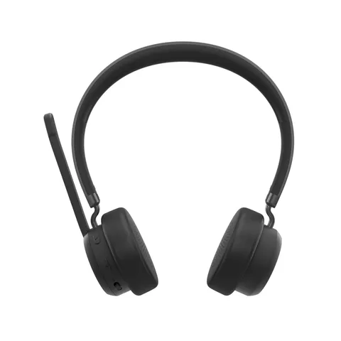 Lenovo Cuffia stereo wireless con microfono, collegamento Bluetooth, fino a 60 ore di