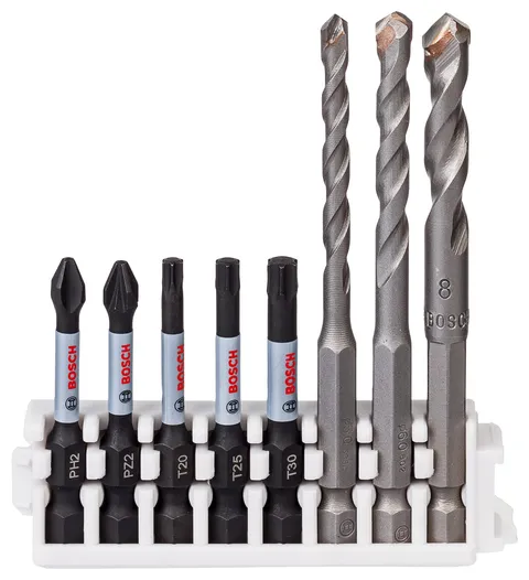 Bosch Professional 8 pz. di Bit di Avvitamento e Punte HEX-9 Ceramic Impact Control Set