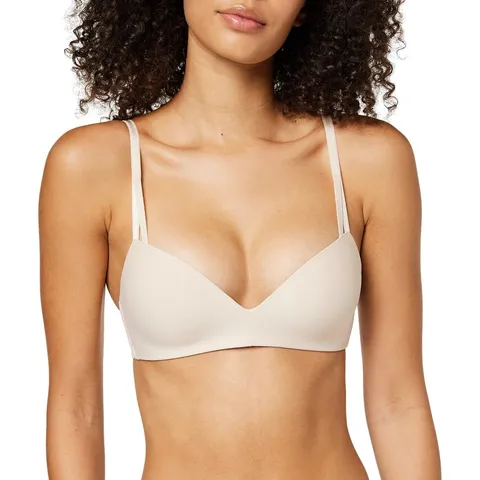 Calvin Klein Donna Reggiseno a Mezza Coppa Lift Elasticizzato, Beige (Beechwood), 2A