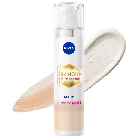 Nivea Luminous630 Fluido CC Cream SPF 30 3-in-1 Light 40 ml, Crema colorata viso con