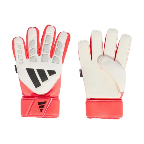 adidas Mixte Predator Goalkeeper Glove Match Fingersave, White/Lucid Red/Black, 8