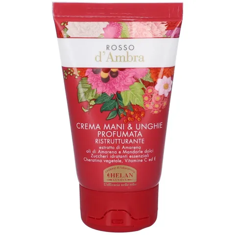 Helan, Rosso d'Ambra - Crema Mani e Unghie Profumata e Ristrutturante per Pelle Secca e