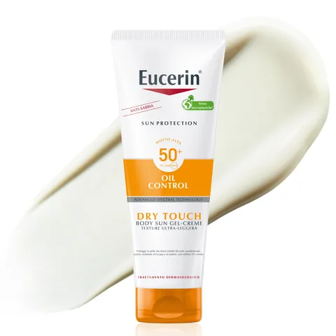 Eucerin Oil Control Dry Touch Gel-Crema Solare Corpo SPF 50+, 200 ml