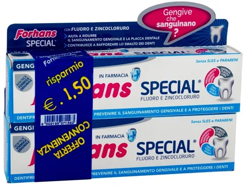 Forhans, Dentifricio Special, Dentifricio per Gengive con Zinco Cloruro, per