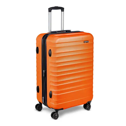 Amazon Basics Valigia Rigida Media - Bagaglio Espandibile ABS con 4 Ruote Doppie Girevoli