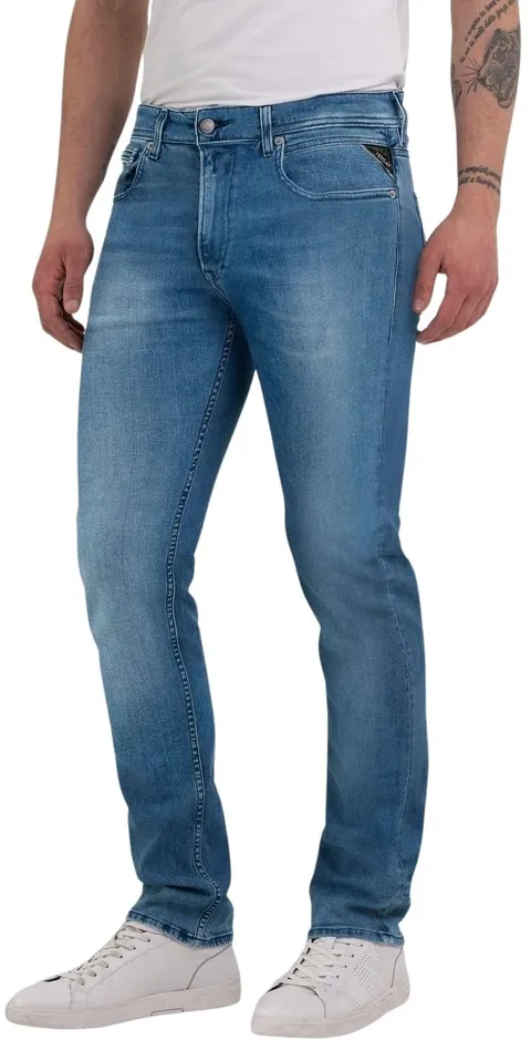 Replay jeans da uomo elasticizzati, blu (Medium Blue 009), 28W / 32L