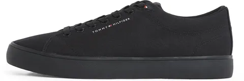 Tommy Hilfiger Uomo Sneakers Vulcanizzate Core Canvas Profilo Basso, Nero (Black), 40