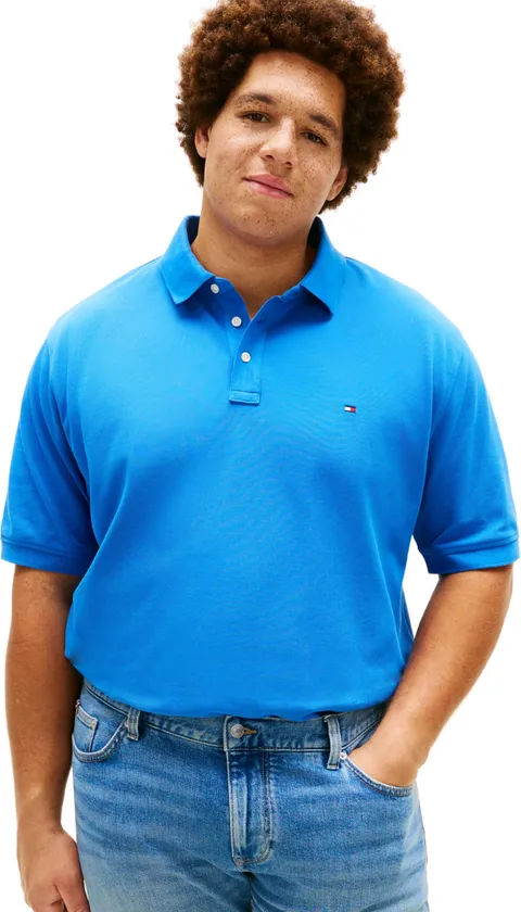 Tommy Hilfiger Polo da Uomo BT -1985 Regular -B MW0MW44073 S/S, Blu, 3XL