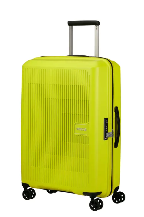 American Tourister Aerostep - Spinner M, Valigia Espandibile, 67 cm, 66.5/72.5 L, Verde
