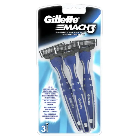 Gillette Mach3 Rasoio UOMO, Rasoio a Mano Libera, 3 Lamette da Barba da 3 Lame, Facile