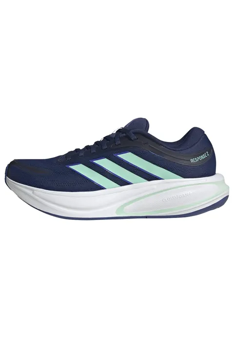 adidas Uomo Response 2 Running Shoes, Dark Blue/Pulse Mint/Solar Purple, 44 2/3 EU