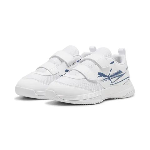 Puma Varion II V JR Indoor Court Shoe, Bianco-Ultra Blu, 44, Puma Bianco Ultra Blu, 32 EU