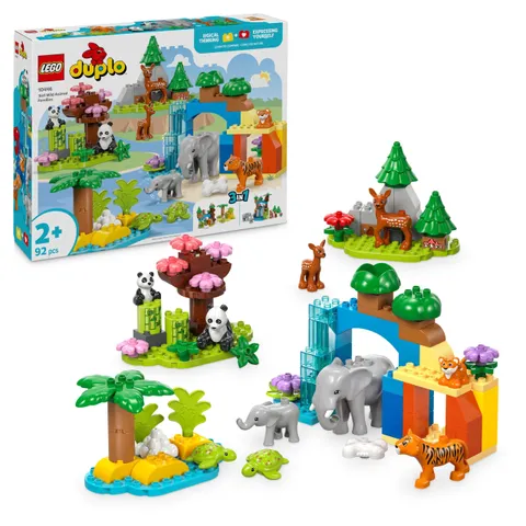 LEGO Duplo Famiglie di Animali 3 in 1 - Gioco Didattico per Bambini e Bambine dai 2 Anni