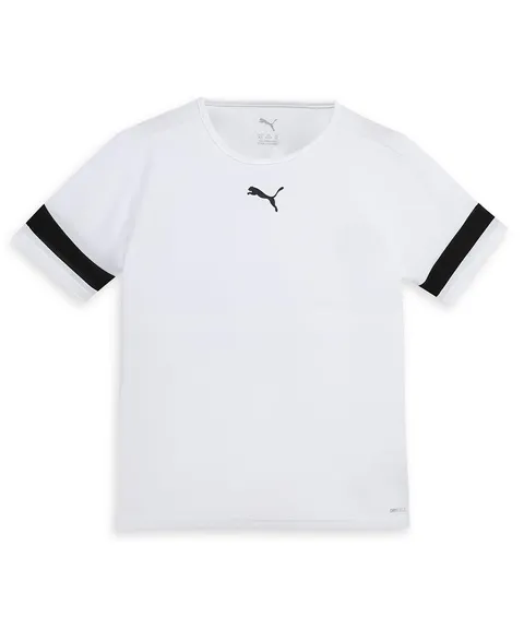 PUMA Teamrise Jersey Jr, Shirt Unisex - Bambini e ragazzi, Puma White-Puma Black-Puma White, 116