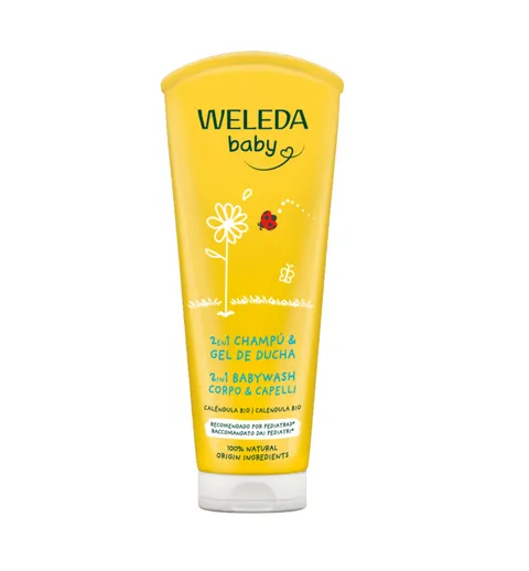 Weleda Baby Babywash Corpo&Capelli Calendula, docciaschiuma 2in1 per la detersione dei