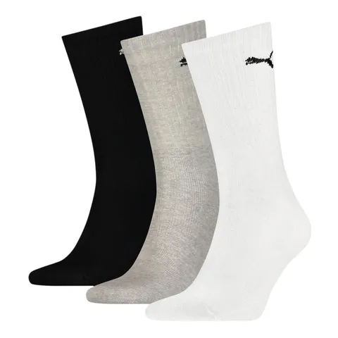 PUMA Calzini Sport Lightweight Unisex confezione da 3 35/38, White/Grey Black