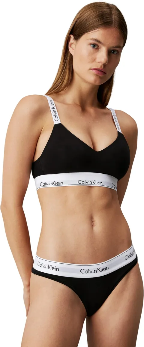 Calvin Klein Reggiseno a Bralette Donna Light Lined Preformato, Nero (Black), XL