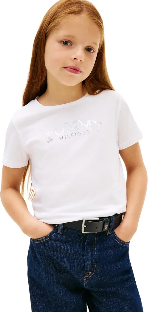 Tommy Hilfiger Girls Tommy Foil Tee SS KG0KG08974 White (White) 9 Month
