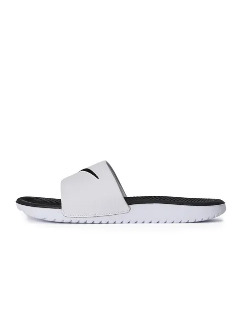 Nike Nike Kawa Slide (GS/PS) - Scarpe da Spiaggia e Piscina Bambino, Bianco (White/Black