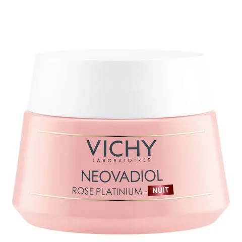Vichy Neovadiol Rose Platinium, Crema Notte Rivitalizzante e Rimpolpante, Per Tutti i