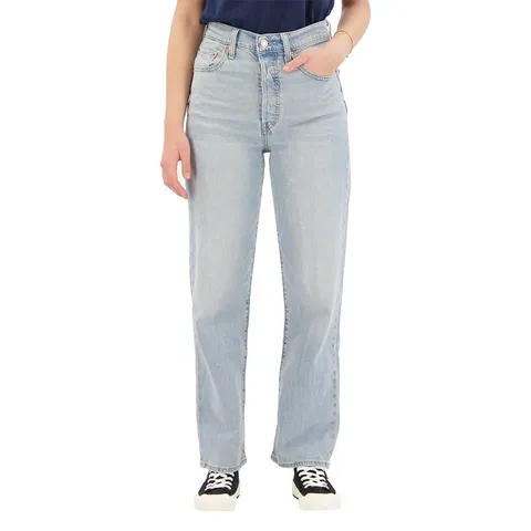 Levi's Ribcage Straight Ankle Jeans, Cool Blue Popsicle, 32W / 31L Donna