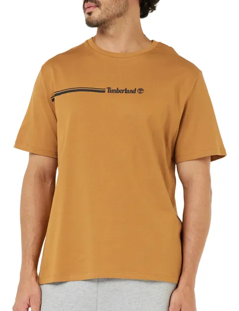 Timberland Maglietta a Maniche Corte 3 Tier3 T-Shirt, Wheat Boot, S Uomo