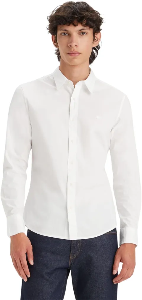Levi's Long-Sleeve Battery Housemark Slim, Uomo, Bright White, XS