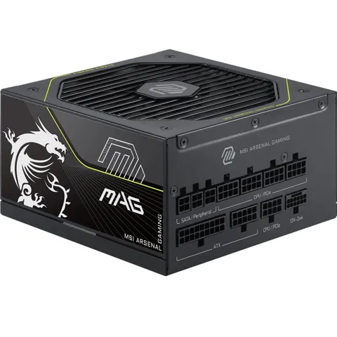 MSI MAG A1200PLS PCIE5 Alimentazione PC, 1200W, ATX, 80 Plus Platinum, ATX 3.1, Compatibile PCIe 5.1, Connettore nativo 12V-2x6 Bicolore, Cavi goffrati