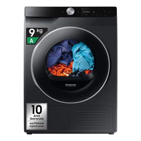 Samsung Asciugatrice AI Control DV90DG6845LB/U3, 9 kg, Pompa di Calore, Wifi, QuickDrive