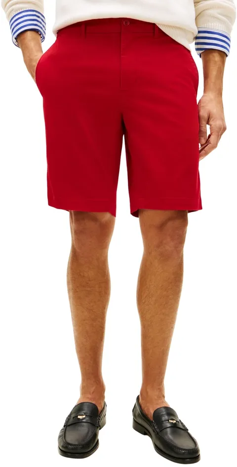 Tommy Hilfiger Denton MW0MW42351 Ess Twill da Uomo, 24,1 cm, Rosso, 32 W/Nil