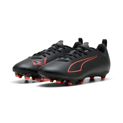 PUMA Scarpe da Calcio Ultra 6 Play FG/AG JR, Colore Nero e Rosso, Taglia 4.5, Puma Nero