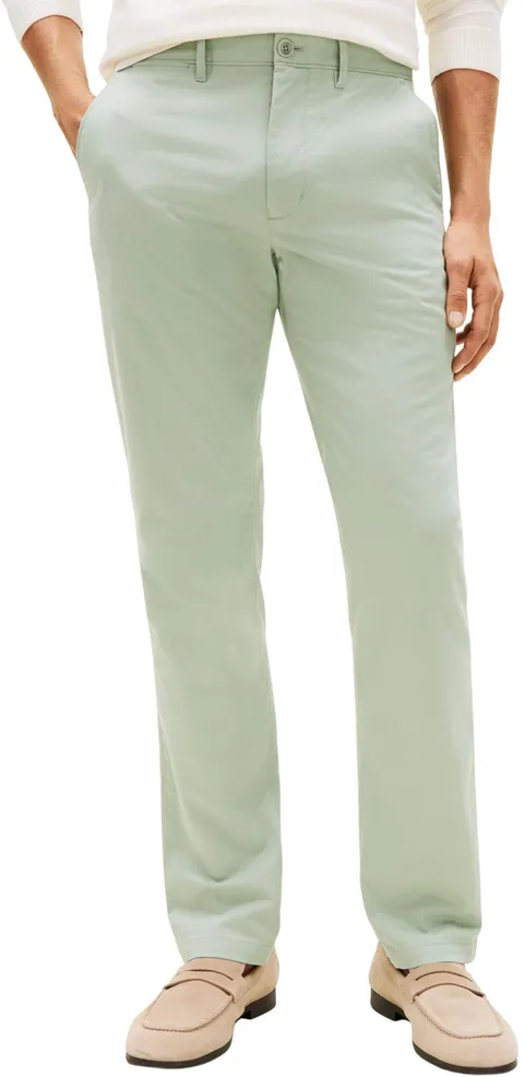 Tommy Hilfiger Uomo Pantaloni Chino Core Denton Essential Twill Straight Fit, Turchese