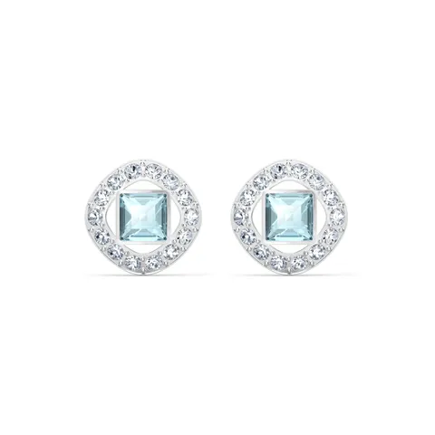 Swarovski Orecchini a lobo Una Angelic, Blu, Placcato rodio