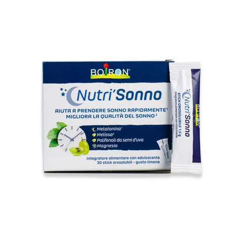 Nutri'Sonno - Integratore Alimentare con Melatonina, Magnesio e Melissa, Aiuta a Prendere