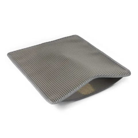 Amazon Basics, Tappetino per lettiera per Gatti a Doppio Strato, Grigio, 76cm x 61cm