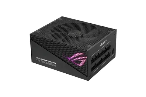 ASUS ROG Strix 1200W Gold Aura Edition Alimentatore completamente modulare 80+ Gold e Cybenetics Lambda A+, ATX 3.0, PCIe Gen 5.0 Ready, Ventola Axial-tech, Aura Sync, Nero