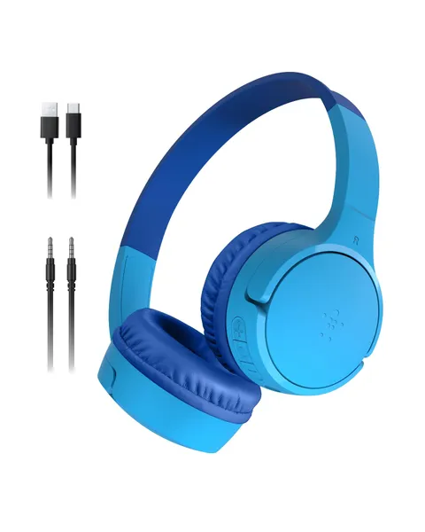 Belkin SoundForm Mini Cuffie wireless per bambini con microfono, 30 ore di riproduzione