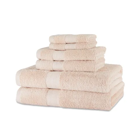 Amazon Basics Set Asciugamani Bagno Spugna 100% Cotone Biologico 2 Teli + 2 Viso + 2
